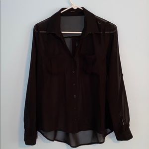 Black sheer blouse!